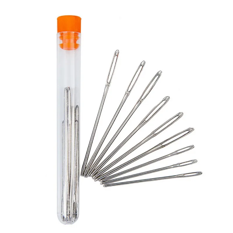 9 psc/bottle Large hole needle Stainless steel blunt cross stitch stitching needle thread thick head large hole needle
9 psc/bottle Large hole needle Stainless steel blunt cross stitch stitching needle thread thick head large hole needle