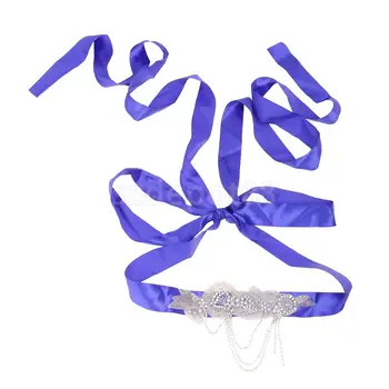 Wedding Bridal Crystal Pearls Flower Tssel Sash Waist Belt Dress Royal Blue
Wedding Bridal Crystal Pearls Flower Tssel Sash Waist Belt Dress Royal Blue