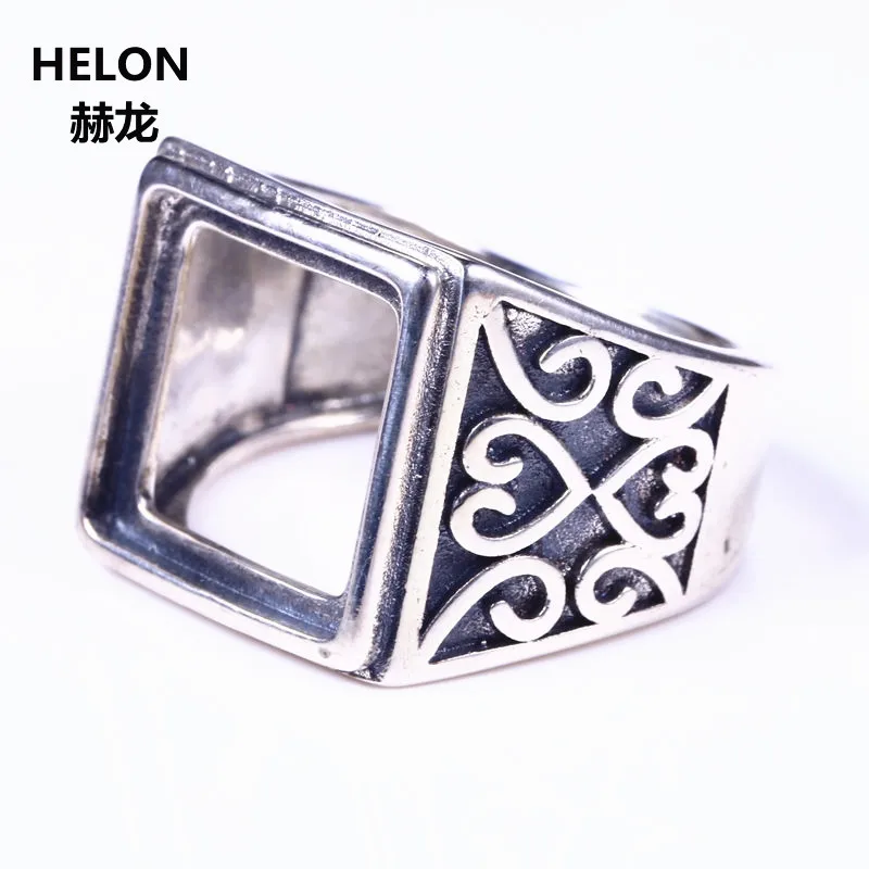 Art Deco 925 Sterling Silver Engagement Wedding Semi Mount Ring for 12x12mm Princess Cabochon Amber Agate Lapis Lazuli Setting
Art Deco 925 Sterling Silver Engagement Wedding Semi Mount Ring for 12x12mm Princess Cabochon Amber Agate Lapis Lazuli Setting