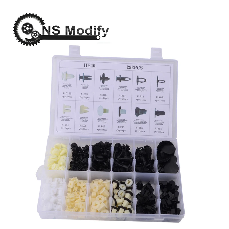 ESPEEDER 292Pcs Mixed Door Hood Bumper Trim Clips Body Universal Car Boxed Packing Clip Fender Fixed Clamp Fastener For Toyota
ESPEEDER 292Pcs Mixed Door Hood Bumper Trim Clips Body Universal Car Boxed Packing Clip Fender Fixed Clamp Fastener For Toyota
