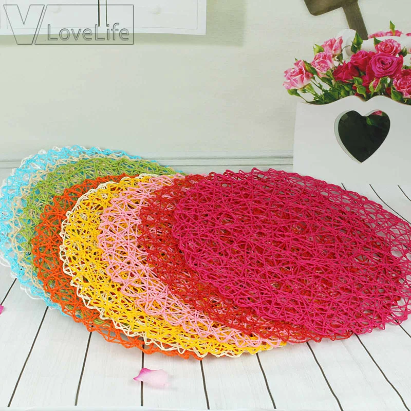 15 Inch Round Woven Place Mats Paper Fiber Table Placemats Hollow Decorative Placemat Dinning Place Mats Decorations
15 Inch Round Woven Place Mats Paper Fiber Table Placemats Hollow Decorative Placemat Dinning Place Mats Decorations