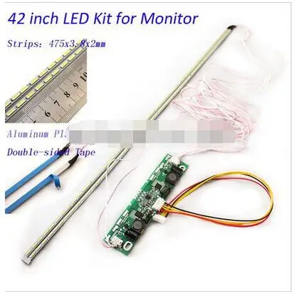 42 inch LED Aluminum Plate Strip Backlight Lamps Update Kit for LCD Monitor TV Panel 2 LED Strips 475mm new
42 inch LED Aluminum Plate Strip Backlight Lamps Update Kit for LCD Monitor TV Panel 2 LED Strips 475mm new