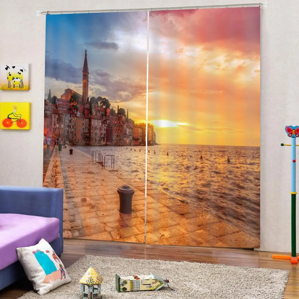 stereoscopic customize photo 3d curtains Sunset sea building window curtain for bedroom living room blackout curtains
stereoscopic customize photo 3d curtains Sunset sea building window curtain for bedroom living room blackout curtains
