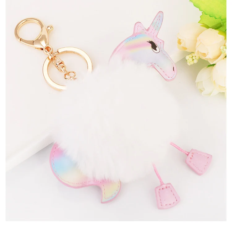 High Quality Pompom Rabbit Fur Colorful Unicorn Keychain for Girls Charm Keyring Handbag Car Pendant Fine Jewelry Accessories
High Quality Pompom Rabbit Fur Colorful Unicorn Keychain for Girls Charm Keyring Handbag Car Pendant Fine Jewelry Accessories