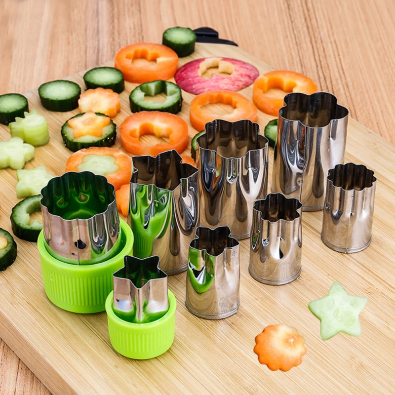 8pcs/Set Stainless Steel Puzzle Fruit Vegetable Cutter Kitchen Tools Mold Flower Shape Cookie Fondant Pastry Mould Accessories
8pcs/Set Stainless Steel Puzzle Fruit Vegetable Cutter Kitchen Tools Mold Flower Shape Cookie Fondant Pastry Mould Accessories