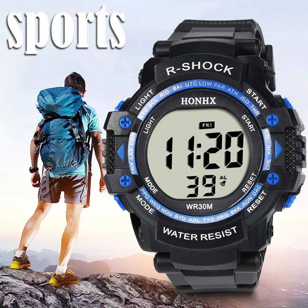 Fashion Watches Men's LED Waterproof Digital Quartz Military Luxury Sport Date Watches Clock Men Erkek Kol Saati
Fashion Watches Men's LED Waterproof Digital Quartz Military Luxury Sport Date Watches Clock Men Erkek Kol Saati