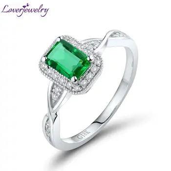 LOVERJEWELRY кольцо Women Emerald Rings Real 18KT White Gold Rectangle Emerald Ring For Engagement Fine Jewelry
LOVERJEWELRY кольцо Women Emerald Rings Real 18KT White Gold Rectangle Emerald Ring For Engagement Fine Jewelry