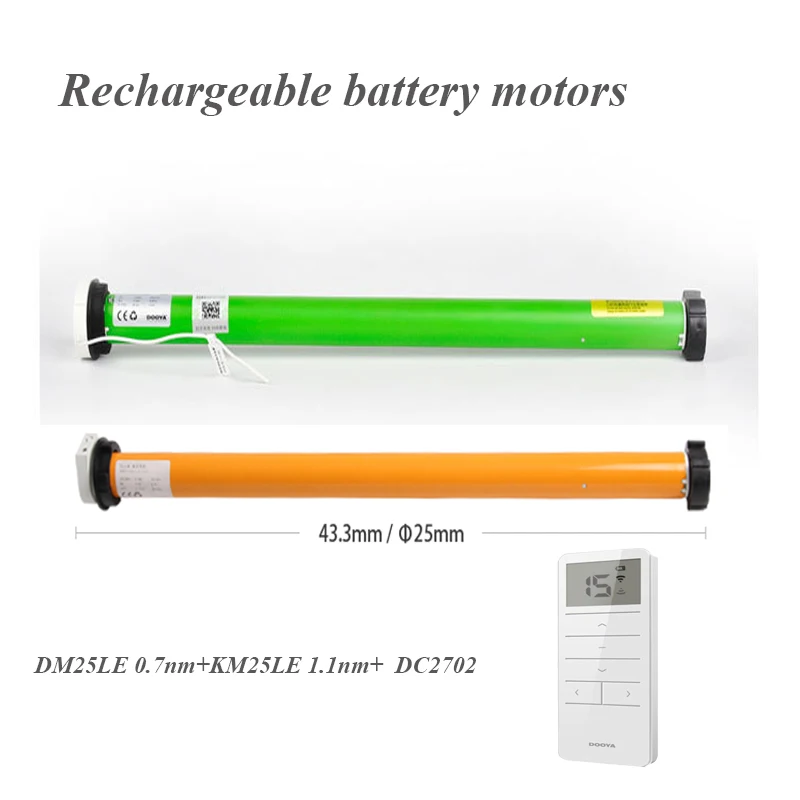 free shipping original Dooya DM25LE KM25LE rechargeable battery motor DOOYA tubular motor for Dia. 38mm tube
free shipping original Dooya DM25LE KM25LE rechargeable battery motor DOOYA tubular motor for Dia. 38mm tube