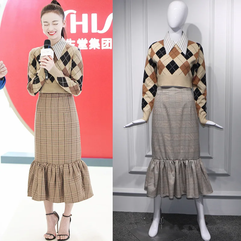 The Star Wu Said The Same Style The Retro-old-style Diamond-like Fish-tail Skirt The Long 2019 Long Skirts for Women
The Star Wu Said The Same Style The Retro-old-style Diamond-like Fish-tail Skirt The Long 2019 Long Skirts for Women