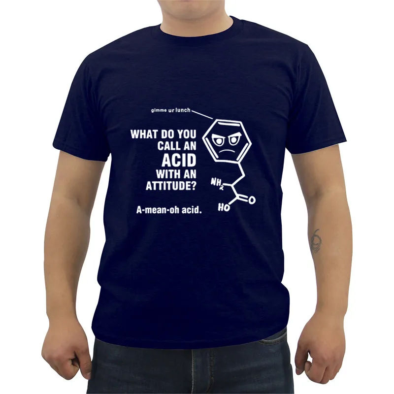 Summer Fashion Casual Men O-Neck Cotton T Shirt What Do You Call An Acid With Attitude Funny Chemistry T Shirt Hip Hop Tees Tops
Summer Fashion Casual Men O-Neck Cotton T Shirt What Do You Call An Acid With Attitude Funny Chemistry T Shirt Hip Hop Tees Tops