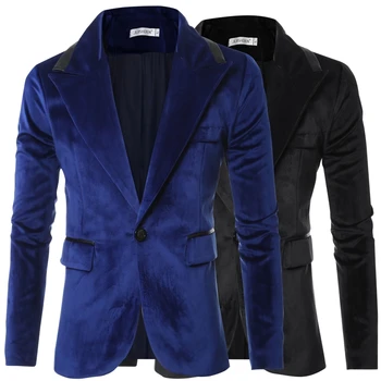 Top Quality Autumn Winter Single Button Business Casual Slim Fit Male Tuxedo Jacket Velvet Blazer Men Royal Blue Navy Black
Top Quality Autumn Winter Single Button Business Casual Slim Fit Male Tuxedo Jacket Velvet Blazer Men Royal Blue Navy Black