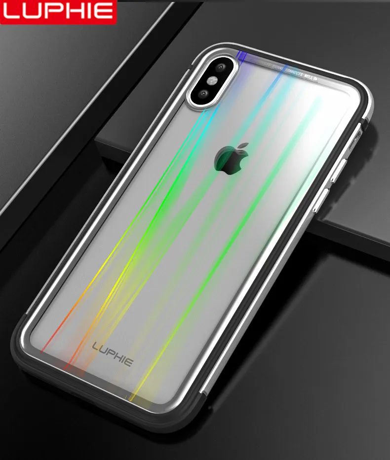 LUPHIE Aurora Laser Glass Case For iPhone X XS XR Luxury Transparent Case Clear Back Cover For iPhone X XS XR Bling Cases Shell
LUPHIE Aurora Laser Glass Case For iPhone X XS XR Luxury Transparent Case Clear Back Cover For iPhone X XS XR Bling Cases Shell