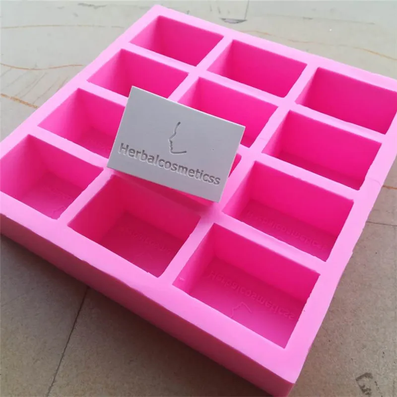 Customize Silicone Soap Mold 12 Cavities Silicone Mold With Customized Logo Personal Custom Soap Chocolate Wax Molds
Customize Silicone Soap Mold 12 Cavities Silicone Mold With Customized Logo Personal Custom Soap Chocolate Wax Molds
