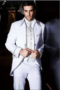 Custom Made Groom Tuxedo White Groomsmen Diamond Wedding/Dinner Suits Best Man Bridegroom (Jacket+Pants+Tie+Vest) B295
Custom Made Groom Tuxedo White Groomsmen Diamond Wedding/Dinner Suits Best Man Bridegroom (Jacket+Pants+Tie+Vest) B295