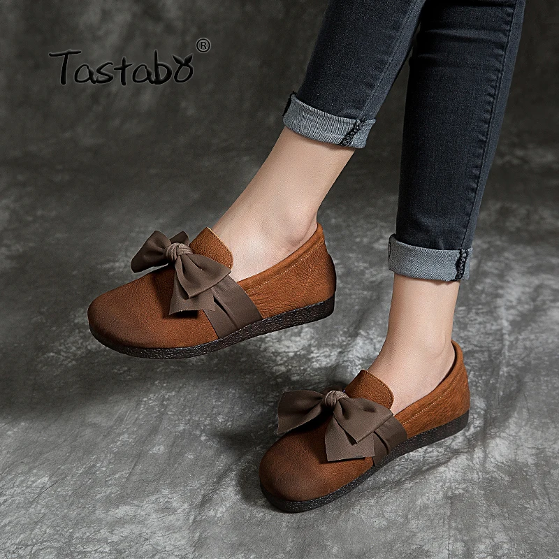 Tastabo 2019 new women's shoes Bow decorative upper Comfortable Oxford soft bottom Flat shoes Casual simplicity Leather lining
Tastabo 2019 new women's shoes Bow decorative upper Comfortable Oxford soft bottom Flat shoes Casual simplicity Leather lining