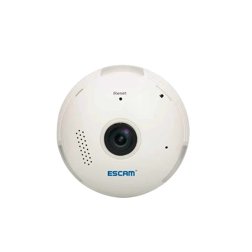 NEW ESCAM Watt QP135 Bulb Type Panoramic WIFI IP Camera H.264 1.3MP Two Way Audio Motion Detection Support 128G TF Card (2)