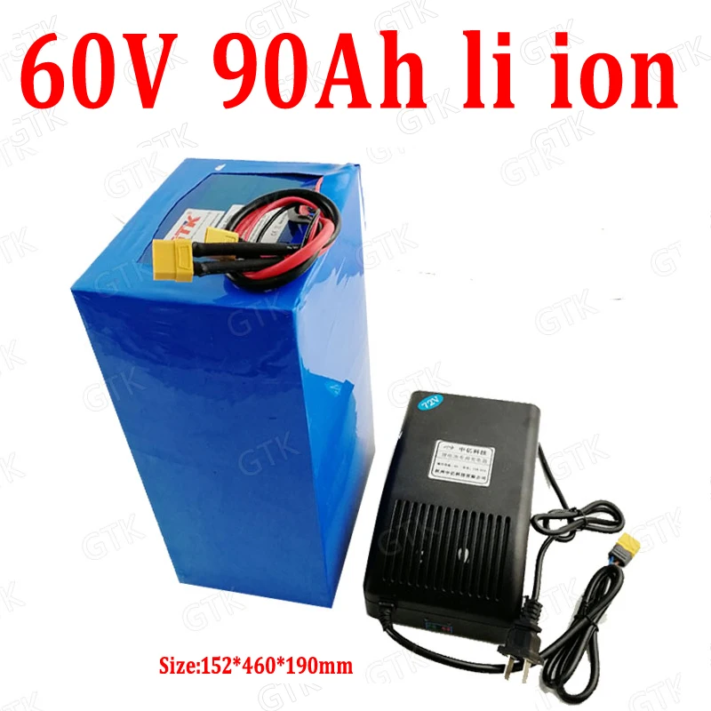 GTK Lithium ion 60V 90AH li ion bateria with BMS for 8000w scooter ebike tricycle Sightseeing car golf cart EV RV +10A Charger
GTK Lithium ion 60V 90AH li ion bateria with BMS for 8000w scooter ebike tricycle Sightseeing car golf cart EV RV +10A Charger