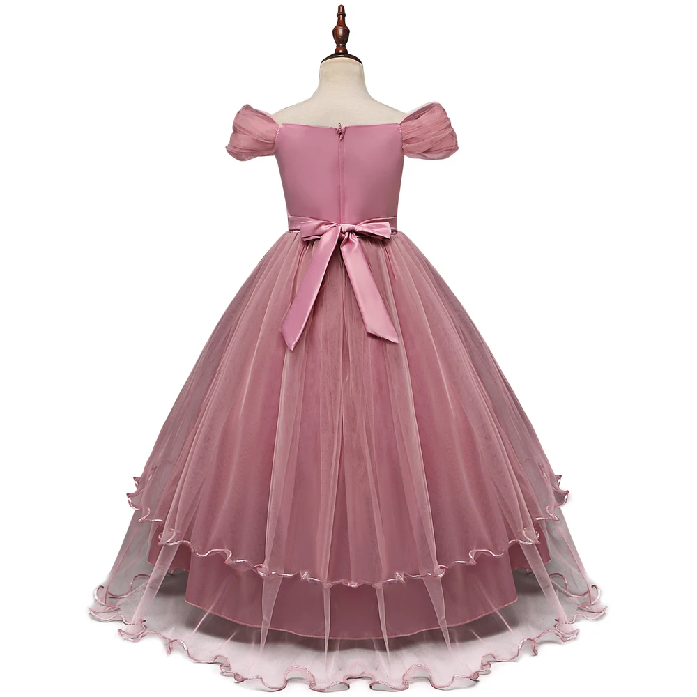 Flower Girl Dresses For Wedding Party 2019 New Tule Teen Princess Dress Children Evening Clothing Formal Pageant Kids Prom Gowns (12)