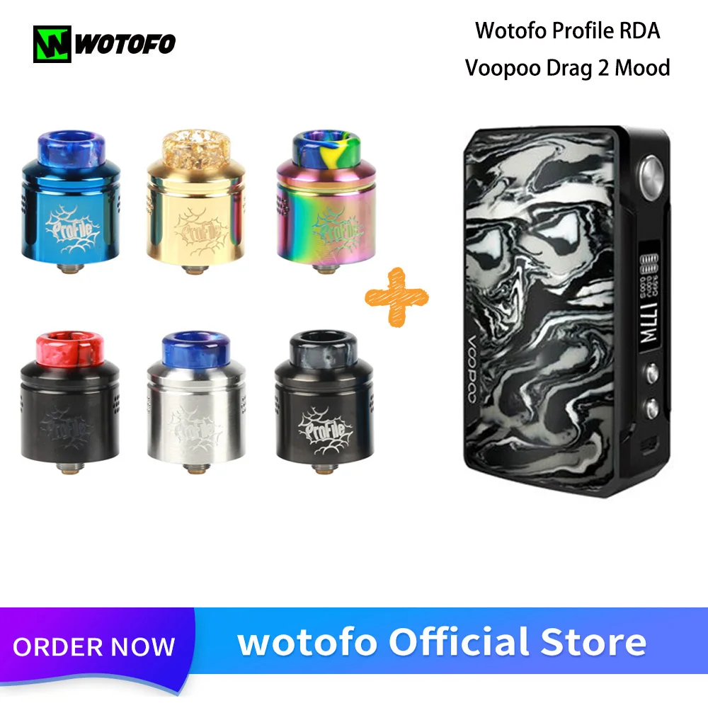 Original Wotofo Profile RDA Atomizer Vape Tank With DRAG 2 Mod Box Vaporizer Rebuilding Dripping Atomizer 510 Thread Vape Kit
Original Wotofo Profile RDA Atomizer Vape Tank With DRAG 2 Mod Box Vaporizer Rebuilding Dripping Atomizer 510 Thread Vape Kit