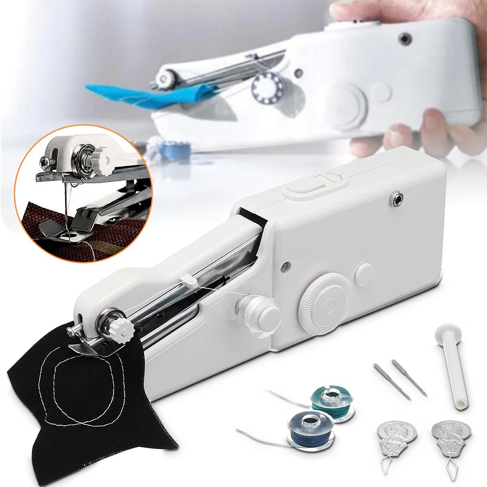 Mini Handheld Sewing Machines Stitch Sew Needlework Cordless Clothes Fabrics Electric Sewing Machine Stitch Set for Traveling
Mini Handheld Sewing Machines Stitch Sew Needlework Cordless Clothes Fabrics Electric Sewing Machine Stitch Set for Traveling