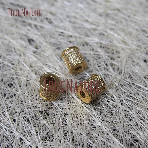10Pcs Top Seller Clear Zircon Micro Inserts Pure Gold Color Cylindrical Beads Copper Beads 8x9mm BE779
10Pcs Top Seller Clear Zircon Micro Inserts Pure Gold Color Cylindrical Beads Copper Beads 8x9mm BE779