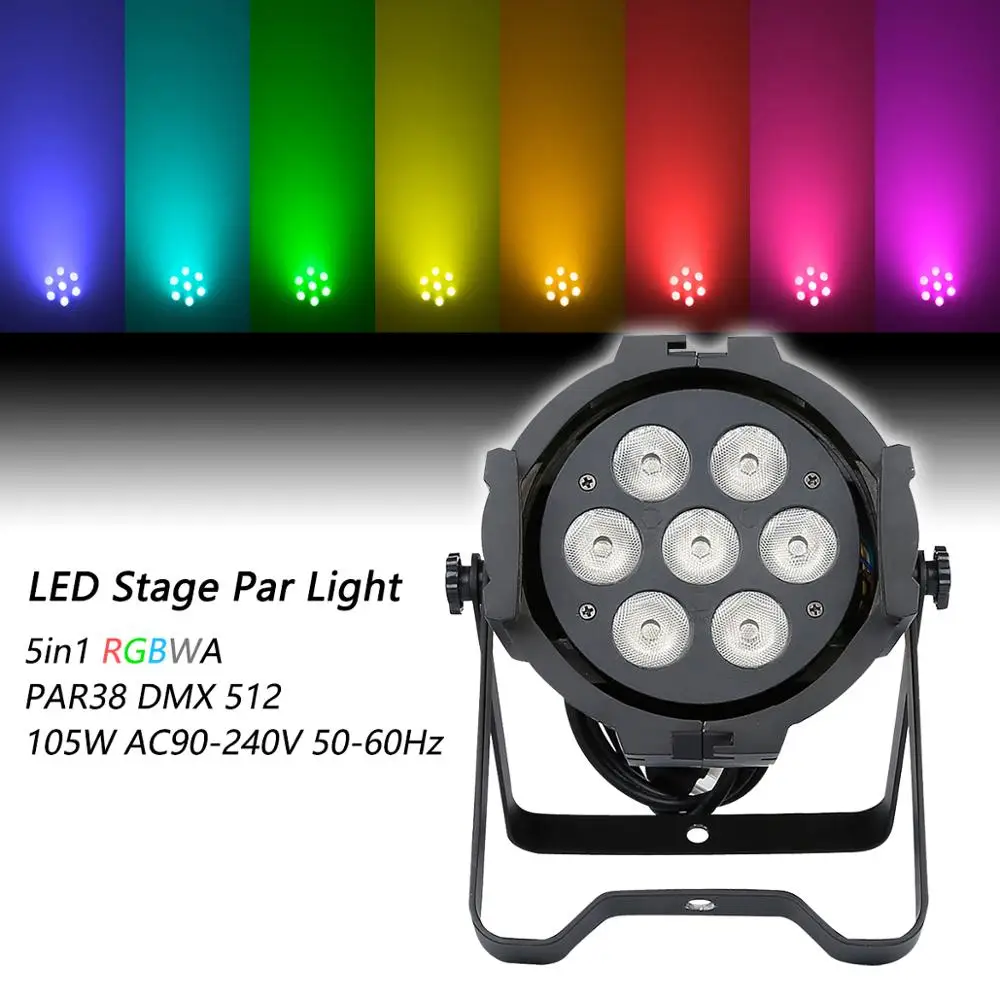 5 in 1 RGBWA LED Par Light 105W PAR38 DMX Color Mixing Stage Lighting Show DJ US
5 in 1 RGBWA LED Par Light 105W PAR38 DMX Color Mixing Stage Lighting Show DJ US