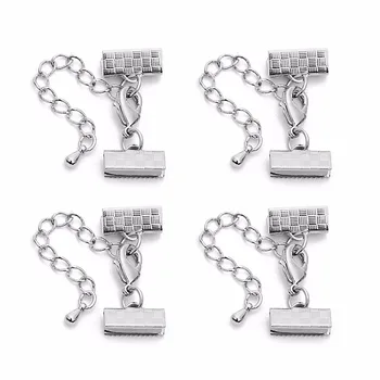 LOULEUR 5pcs Silver Color Copper End Clasps Fastener Fit 8/10/13/20mm Flat Leather Cord Connectors For Diy Jewelry Makings
LOULEUR 5pcs Silver Color Copper End Clasps Fastener Fit 8/10/13/20mm Flat Leather Cord Connectors For Diy Jewelry Makings