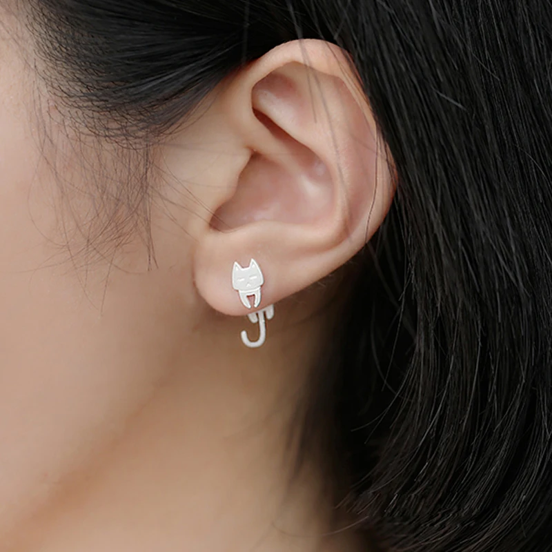 new 3D Animal 100% 925 Sterling silver cartoon cute sweet cat fish stud earrings High quality female Brincos Bijoux jewelry
new 3D Animal 100% 925 Sterling silver cartoon cute sweet cat fish stud earrings High quality female Brincos Bijoux jewelry