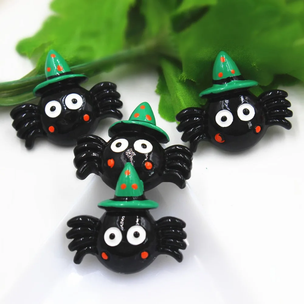 30pcs/lot about 25MM flat back resin Halloween spider DIY resin cabochons accessories
30pcs/lot about 25MM flat back resin Halloween spider DIY resin cabochons accessories