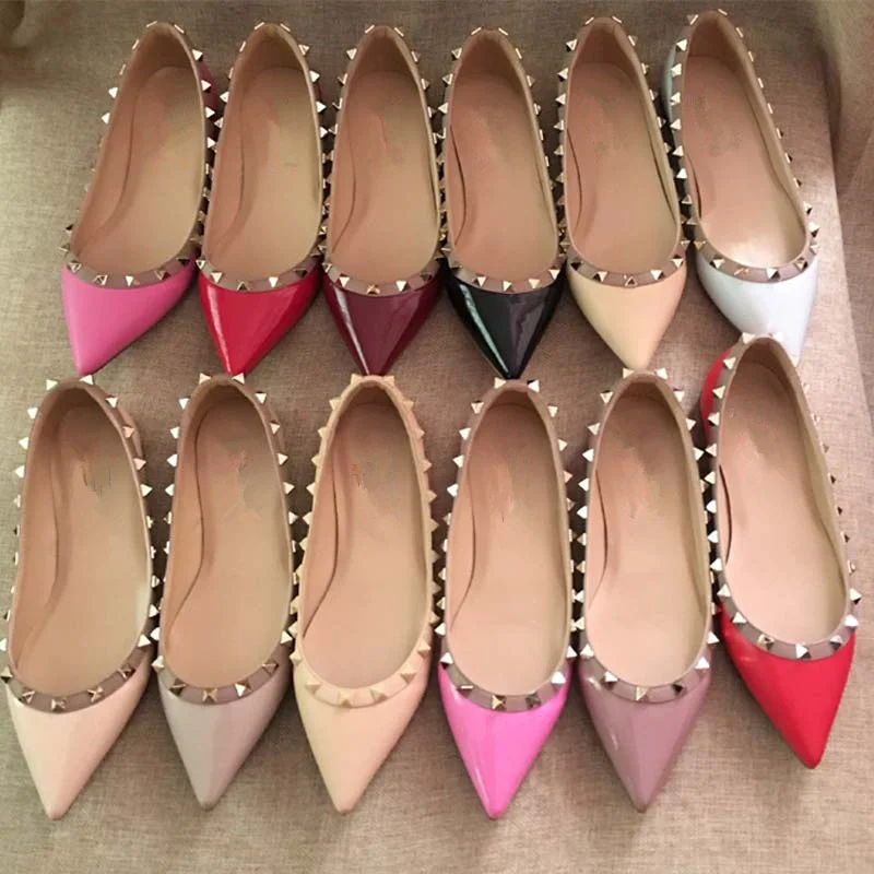 Leather Hot Brand Designer Woman Flats Rivets Embellished Women Shoes Wedding Dress Party Woman Shoes Slip On Sapato Feminino
Leather Hot Brand Designer Woman Flats Rivets Embellished Women Shoes Wedding Dress Party Woman Shoes Slip On Sapato Feminino