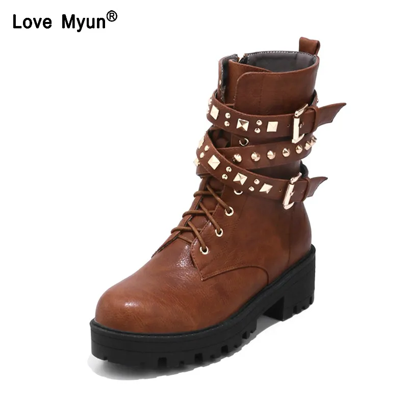 New 2018 Large Size 32-48 Platform Girls Footwear Winter Martin Boots Fashion Rivets Buckles Shoes Women Black Brown uik90
New 2018 Large Size 32-48 Platform Girls Footwear Winter Martin Boots Fashion Rivets Buckles Shoes Women Black Brown uik90