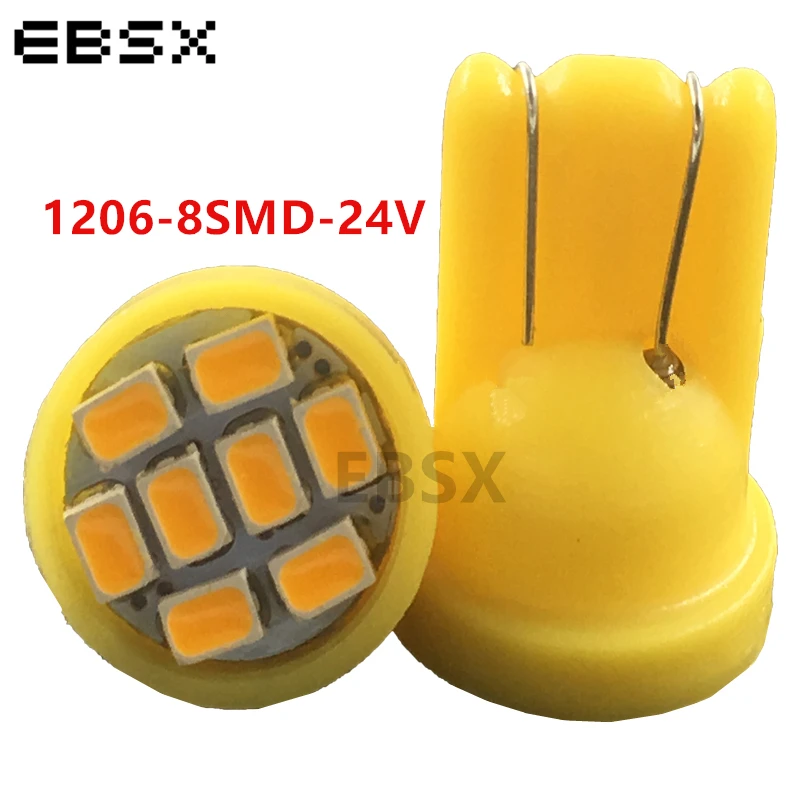 EBSX 50 pcs 24V DC T10 Led 194 168 1206 8 SMD 8 LED Auto Light Bulbs Instrument Indicator Lamps Wedge Light White Blue Red
EBSX 50 pcs 24V DC T10 Led 194 168 1206 8 SMD 8 LED Auto Light Bulbs Instrument Indicator Lamps Wedge Light White Blue Red