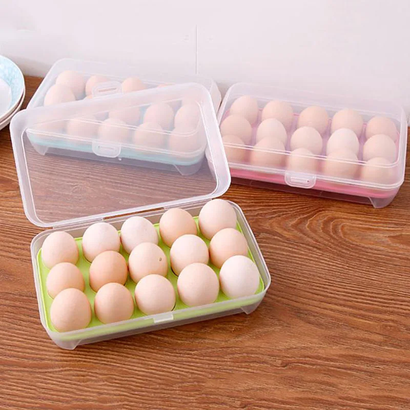 15 Grid Portable Egg Tray Organizador Kitchen Egg Anti-collision Storage Box Refrigerator Egg Storage Crisper Kitchen Organizer
15 Grid Portable Egg Tray Organizador Kitchen Egg Anti-collision Storage Box Refrigerator Egg Storage Crisper Kitchen Organizer