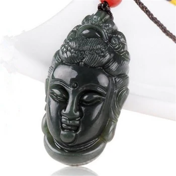 100% Green HETIAN Jades Pendant Necklace Carved Guanyin Bodhisattva Patron saint Pendant Men's Nephrite Jades stone Jewelry
100% Green HETIAN Jades Pendant Necklace Carved Guanyin Bodhisattva Patron saint Pendant Men's Nephrite Jades stone Jewelry