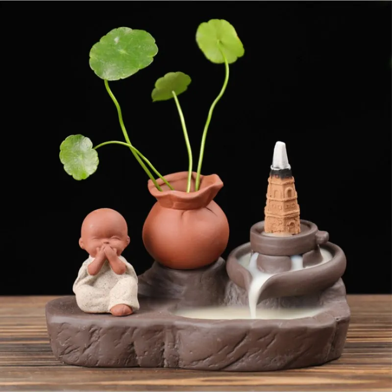 Burner The Little Monk Censer Ceramic Waterfall Backflow Incense Burner Holder Home Decor insence Use In Home Teahouse
Burner The Little Monk Censer Ceramic Waterfall Backflow Incense Burner Holder Home Decor insence Use In Home Teahouse