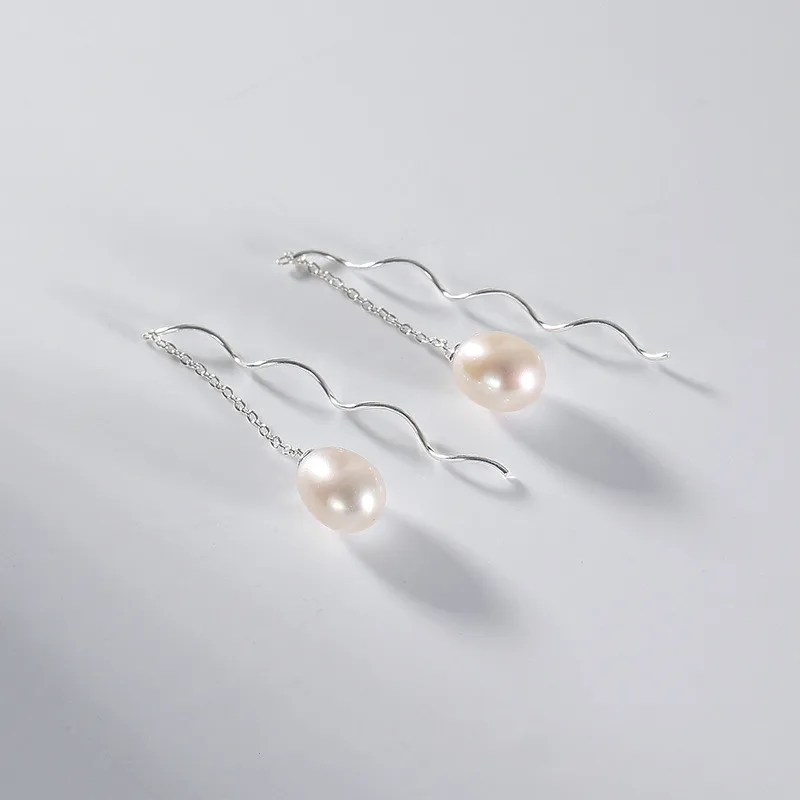 100% Authentic 925 Sterling Silver Water Drop Pearl Long Drop Earrings Jewelry Earrings Simple Spiral Tassel Earrings
100% Authentic 925 Sterling Silver Water Drop Pearl Long Drop Earrings Jewelry Earrings Simple Spiral Tassel Earrings