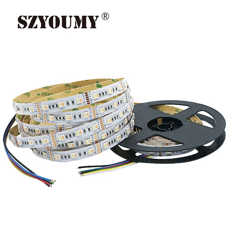 SZYOUMY Newest RGB+CCT 5 in 1 LED Strip 5050 60led/meter DC 12V 24V CW+RGB+WW Chips Flexible Strip IP20 IP65 5 Color In 1 Chip
SZYOUMY Newest RGB+CCT 5 in 1 LED Strip 5050 60led/meter DC 12V 24V CW+RGB+WW Chips Flexible Strip IP20 IP65 5 Color In 1 Chip