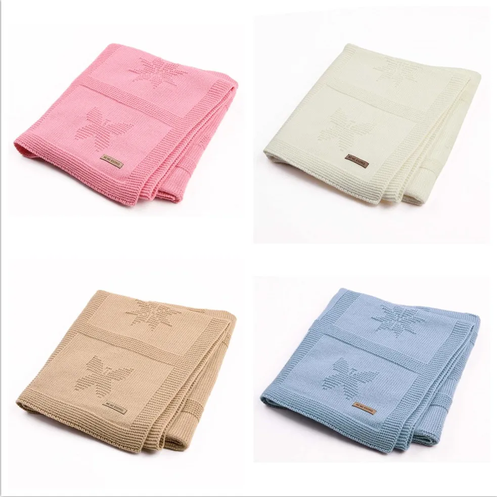 Newborn Infant Bebes Swaddle Wrap Blankets Solid Flower Knitted Baby Bedding Stroller Blanket Covers Super Soft Children's Linen
Newborn Infant Bebes Swaddle Wrap Blankets Solid Flower Knitted Baby Bedding Stroller Blanket Covers Super Soft Children's Linen