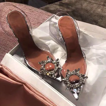 2019 Summer Transparent Strange Heels Sandals Female Luxury Crystal Design Wedding Shoes Woman Pointed Toe High Heels Pumps
2019 Summer Transparent Strange Heels Sandals Female Luxury Crystal Design Wedding Shoes Woman Pointed Toe High Heels Pumps
