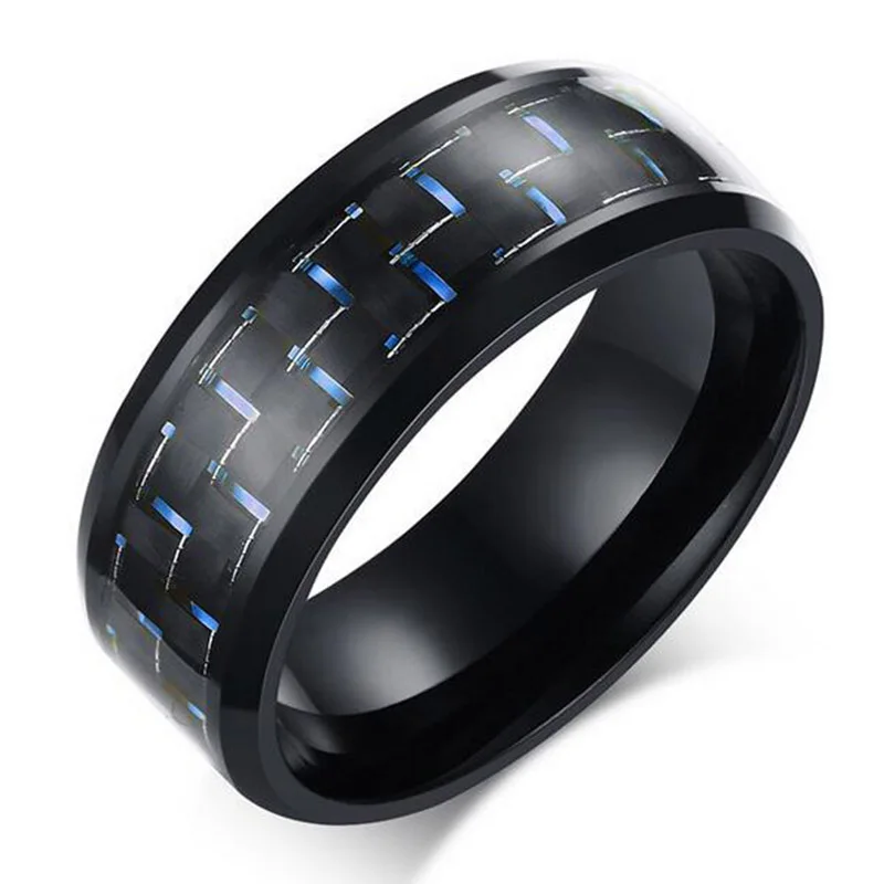 CAXXBY Brand 8MM stainless steel carbon fiber ring for Men Black 316L Stainless Steel Men's Jewelry Wholesale
CAXXBY Brand 8MM stainless steel carbon fiber ring for Men Black 316L Stainless Steel Men's Jewelry Wholesale