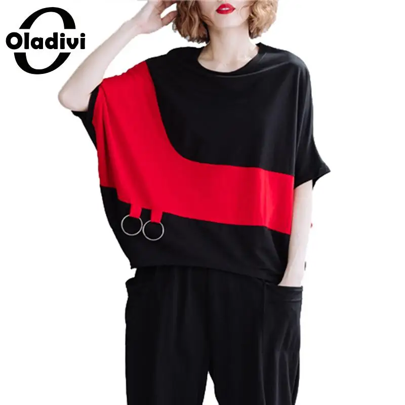Oladivi Oversized Plus Size Women Clothing Short Sleeve Patchwork Tee Shirts Lady Summer 2019 Top T-Shirts Female Blusas Tshirts
Oladivi Oversized Plus Size Women Clothing Short Sleeve Patchwork Tee Shirts Lady Summer 2019 Top T-Shirts Female Blusas Tshirts