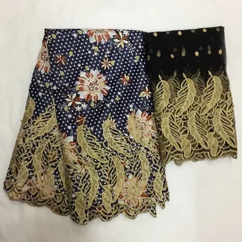 (5+2y) Latest embroidery African beaded bazin lace fabric and French net lace fabric for dress set WBN10
(5+2y) Latest embroidery African beaded bazin lace fabric and French net lace fabric for dress set WBN10