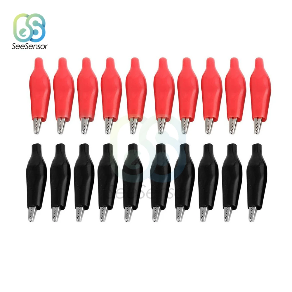 20pcs/lot Metal Alligator Clip Crocodile Electrical Clamp for Testing Probe Meter Black and Red with Plastic Boot
20pcs/lot Metal Alligator Clip Crocodile Electrical Clamp for Testing Probe Meter Black and Red with Plastic Boot