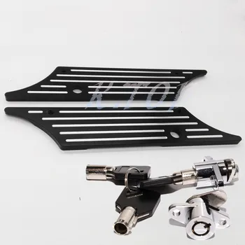 Motorcycle Black Saddlebag Lock & Keys Set Billet Saddlebag Latch Cover For Harley Electra Street Glide 93-13
Motorcycle Black Saddlebag Lock & Keys Set Billet Saddlebag Latch Cover For Harley Electra Street Glide 93-13
