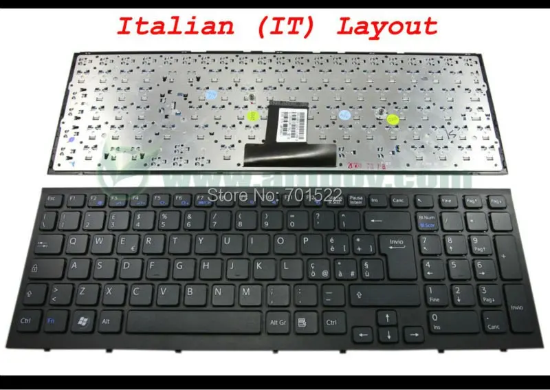 New IT Laptop keyboard for Sony Vaio VPC-EB VPC EB EB11 EB12 EB15 Black with Frame Italian - V111678A 148793051 1-487930-51
New IT Laptop keyboard for Sony Vaio VPC-EB VPC EB EB11 EB12 EB15 Black with Frame Italian - V111678A 148793051 1-487930-51