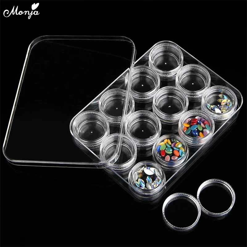 Monja Nail Art 12 Round lattices Container Rhinestones Jewelry Beads Accessories Rectangle Plastic Transparent Storage Cases
Monja Nail Art 12 Round lattices Container Rhinestones Jewelry Beads Accessories Rectangle Plastic Transparent Storage Cases