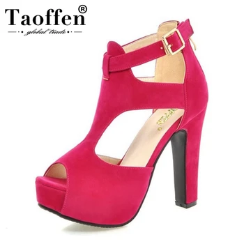 TAOFFEN Women High Heels Sandals Open Toe Sexy Shoes Women T Strap Buckle Heeled Sandals Platform Ladies Daily Footwear 32-43
TAOFFEN Women High Heels Sandals Open Toe Sexy Shoes Women T Strap Buckle Heeled Sandals Platform Ladies Daily Footwear 32-43