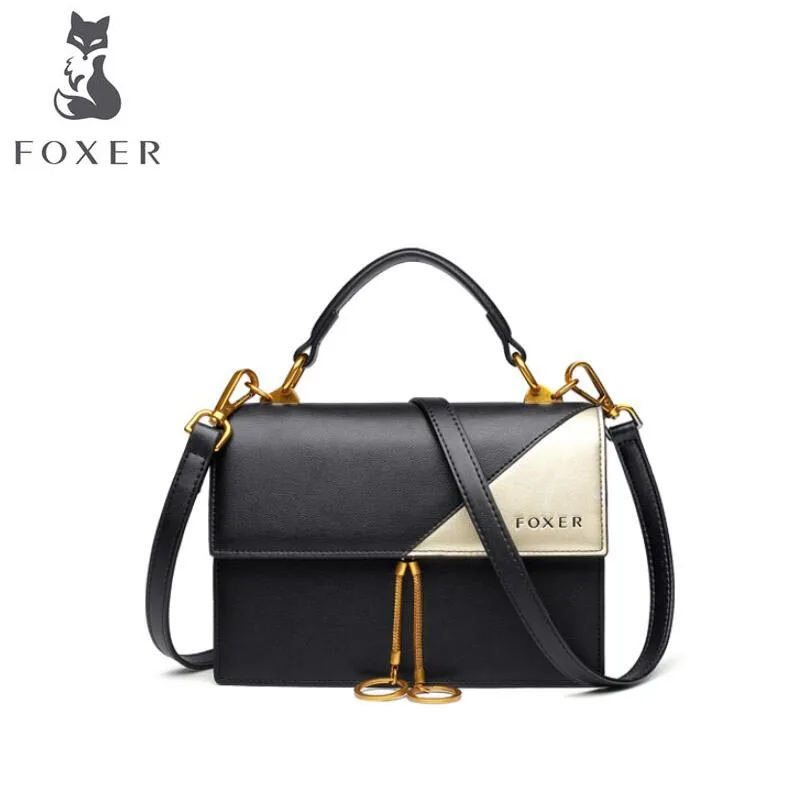 FOXER 2019 New women Leather bag designer famous brands fashion luxury women bags designer women leather Shoulder Crossbody Bags