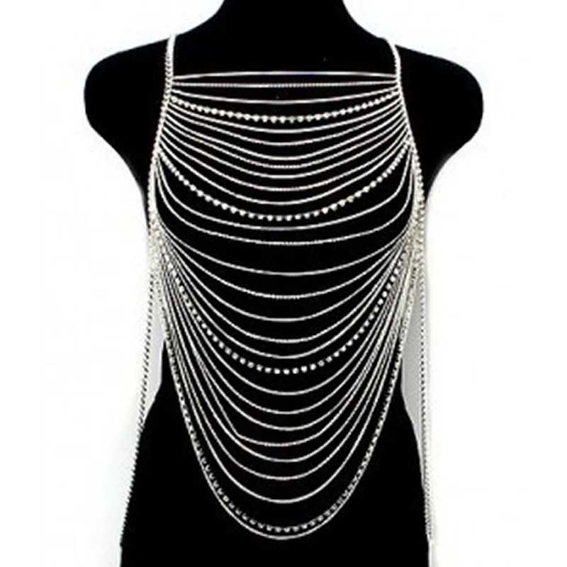 2019 New Fashion punk Elegant Multilayers present chain metal Tassel Body Chain Long Necklace For Women swimsuit jewelry
2019 New Fashion punk Elegant Multilayers present chain metal Tassel Body Chain Long Necklace For Women swimsuit jewelry