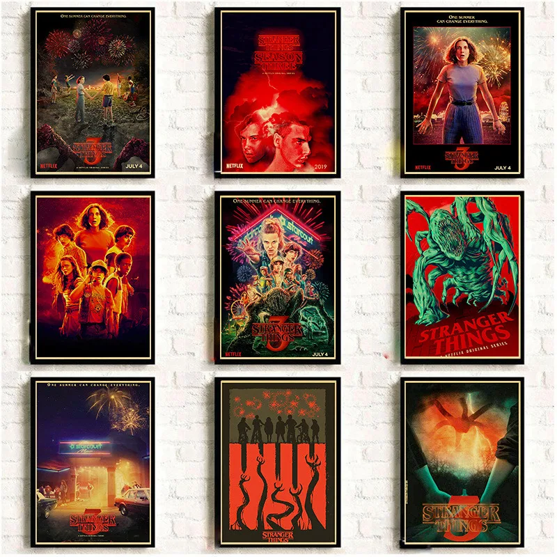2019 New TV Show Stranger Things 3 Posters and Prints Vintage Wall Stickers Print on Kraft Paper Art Home Room Decor
2019 New TV Show Stranger Things 3 Posters and Prints Vintage Wall Stickers Print on Kraft Paper Art Home Room Decor